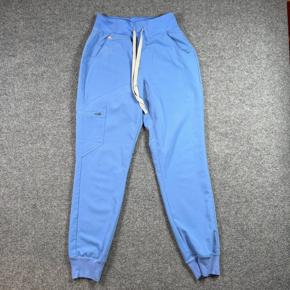 Figs HW Zamora Jogger Scrub Pants Womens XXS Blue High Waisted Cargo W22SW2012P
